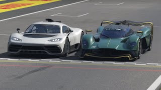 Mercedes-AMG ONE vs Aston Martin Valkyrie Pro at Monza Track Day