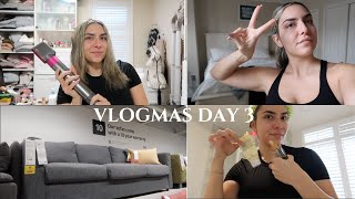 VLOGMAS 3 | EVERYTHING SHOWER, DYSON AIR WRAP BLOWOUT, TRIP TO IKEA | 12 DAYS OF VLOGMAS