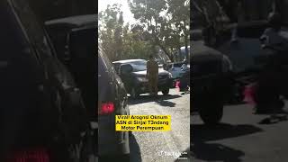 #viral oknum ASN tendang motor perempuan di jalan raya