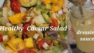 How to make healthy Caesar salad and Creamy sauce#healthyrecipes #delicious