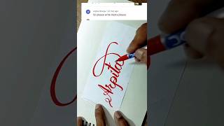 Arpita" name in calligraphy writing #calligraphy #handwritting