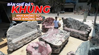 BỘ GHẾ ĐÁ SIÊU LỚN CHO NHÀ CAO CỬA RỘNG