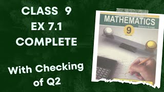 Class 9 Ex 7.1 Complete | With Checking of Q2