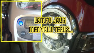 scoopy led lampu jarak jauh menyala terus