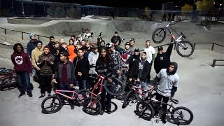 GANG OF BIKERS TAKE OVER SKATEPARK