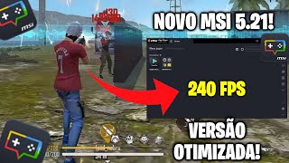 NOVO MSI 5.21 PARA PC FRACO +240 FPS 🖥️🖱️ [DPI, RESOLUÇÃO, MOUSE, AJUSTE] FREE FIRE 2024!