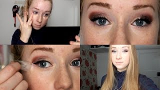 Winter Makeup Tutorial ♡ Dark Eyes + Winged Eyeliner Trick