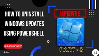 how to uninstall windows updates using Powershell | Windows 11 | Windows 10