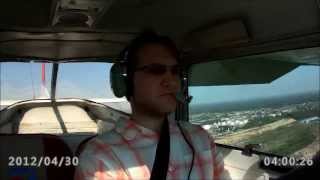 Solo Cessna 152 traffic patterns at EPBC Babice airport