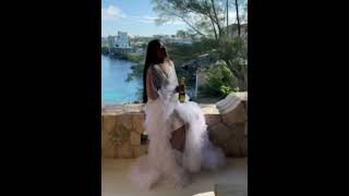 Illusion Long Tulle maternity Robe