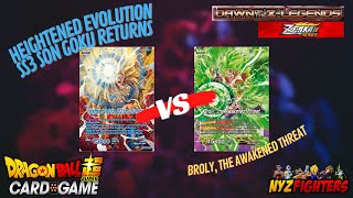 Heightened Evolution SS3 Son Goku Returns VS Broly, the Awakened Threat #zenkai #nyzfighters #dbscg