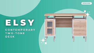 Essential Items for a Stylish Home Office: Naomi Home | Elsy Contemporary Two-Tone Desk