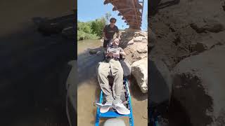 Gephyrophobia! #wheelchair #hiking #river #cerebralpalsy #cp #inclusion #ada #accessibility #fyp