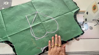 collar neck cutting and stitching| blouse heart shape design| blouse designs cutting and stitching