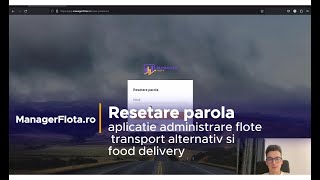 Resetare parola ManagerFlota.ro | Administrarea flotei de transport alternativ si food delivery