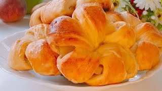 Выпечка из слоёного теста🥐 Ромашки с ананасом 🍍Дети съедят быстро ❤️Обязательно попробуйте🔥