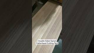 Woodworking Double Sided Planer Machine Spiral Cutterhead Cutting Test