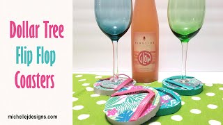 Dollar Tree Flip Flop Coasters