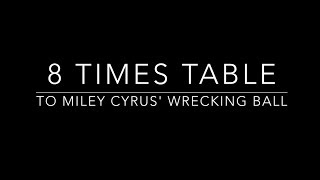 8 times table set to Miley Cyrus' Wrecking Ball