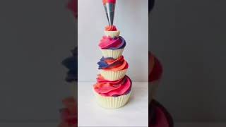 Make a Tower🗼 Cupcake 🧁😍  #Shorts