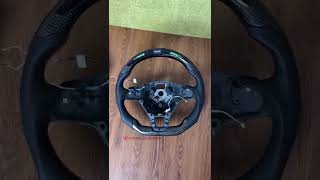 POLO / VENTO ORIGINAL CARBON FIBRE STEERING WHEEL WITH RPM INDICATIONS AND PADDLE SHIFTERS