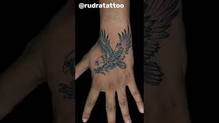 Eagle Tattoo on hand by || RUDRA TATTOO & PIERCING STUDIO || #shorts