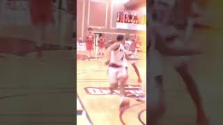 Him dunking on him while hanging on his neck is insane 😳 #shorts #basketball