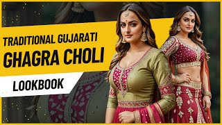 AI lookbook 4k | elegant Indian girls wear traditional Gujarati ghagra choli | गुजराती घाघरा चोली