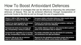 Simple Ways to Boost Antioxidant Defences