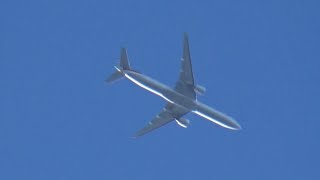 American Airlines Boeing 777-323ER [N735AT] flyover from LAX [AA134]