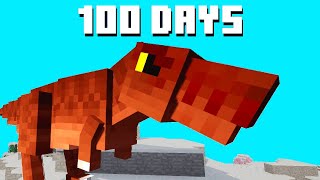 I Survived 100 Days in Prehistoric Minecraft