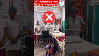 Patient Transferring from Bed to Wheelchair Demonstration | Health Sector #youtubeshorts #viral