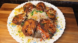 Fish biryani | Fried Fish Biryani | मछली की बिरयानी | Afiya ka kitchen