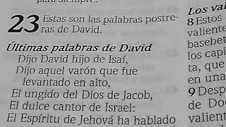 2 Samuel 23-24 (Últimas palabras de David) y 1 Corintios 6 (Litigios delante de los incrédulos)