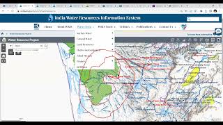 Downloading command area maps from WRIS. Idukki dam command area demonstration.