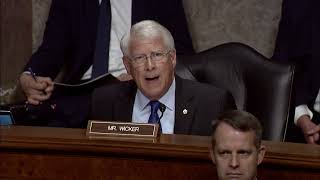 Wicker Gives Opening Statement at Senate Armed Services Committee Hearing