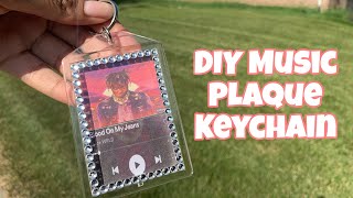 DIY MUSIC PLAQUE KEYCHAIN | NO CRICUT