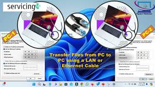 How to Transfer Files PC to PC using a Ethernet Cable || Share files Two Laptop in Windows 7/10/11