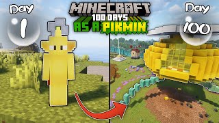 I Survived 100 days as a Pikmin - Minecraft