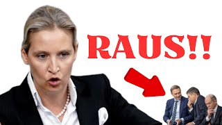 🧧Rücktrittserklärung🧧 Koalition vor dem Aus? Alice Weidel-AfD fordert Olaf Scholz zum Rücktritt auf