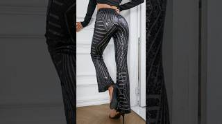 Style Sequin Pants for a Chic Look 时尚亮片长裤 #youtubeshorts #fashion #clothing#服装 #服飾