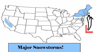 MAJOR Winter storms for the Northeast and New England this week! Heavy snow! Very difficult driving!