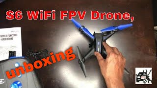 Mini Drone, S6 WiFi FPV Drone, RC Quadcopter with 120° FOV 720P HD Camera for Adult unboxing