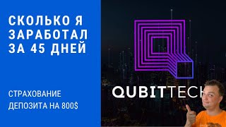 Qubittech. Сколько я заработал за 45 дней. Страховка на депозит 800$.