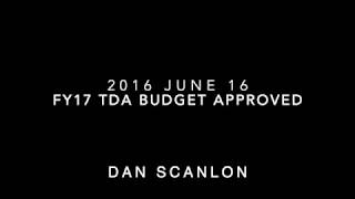 FY17 TDA Budget Approved Jun 6 2016