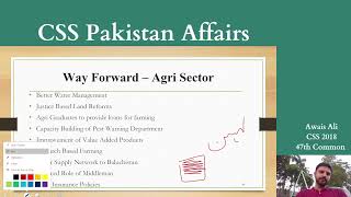 Free Pakistan Affairs Lectures | Part 53 | Agricultural and General Issues ..| CSS & PMS Exam 2025