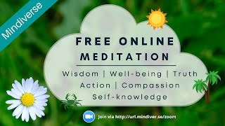 Consciousness, truth is beyond discussion | Meditation Online Session via Zoom (November 9 2020)