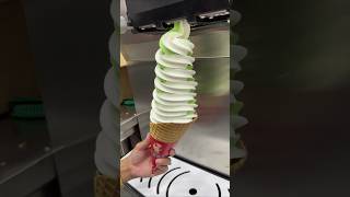 🌪Tornado Hurricane super big soft ice cream white & green color #icemachinefactory #subscribe #food