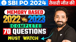 SBI PO 2024 Reasoning Memory Based 2022 vs 2023 Paper | Complete 70 Questions | By Puneet Sir