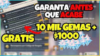 [TEMPO LIMITADO ] 10 MIL GEMAS + 1000 $ TOTAIS GARANTA GRATIS AGORA | EVENTOS E GEMAS GENSHIN IMPACT